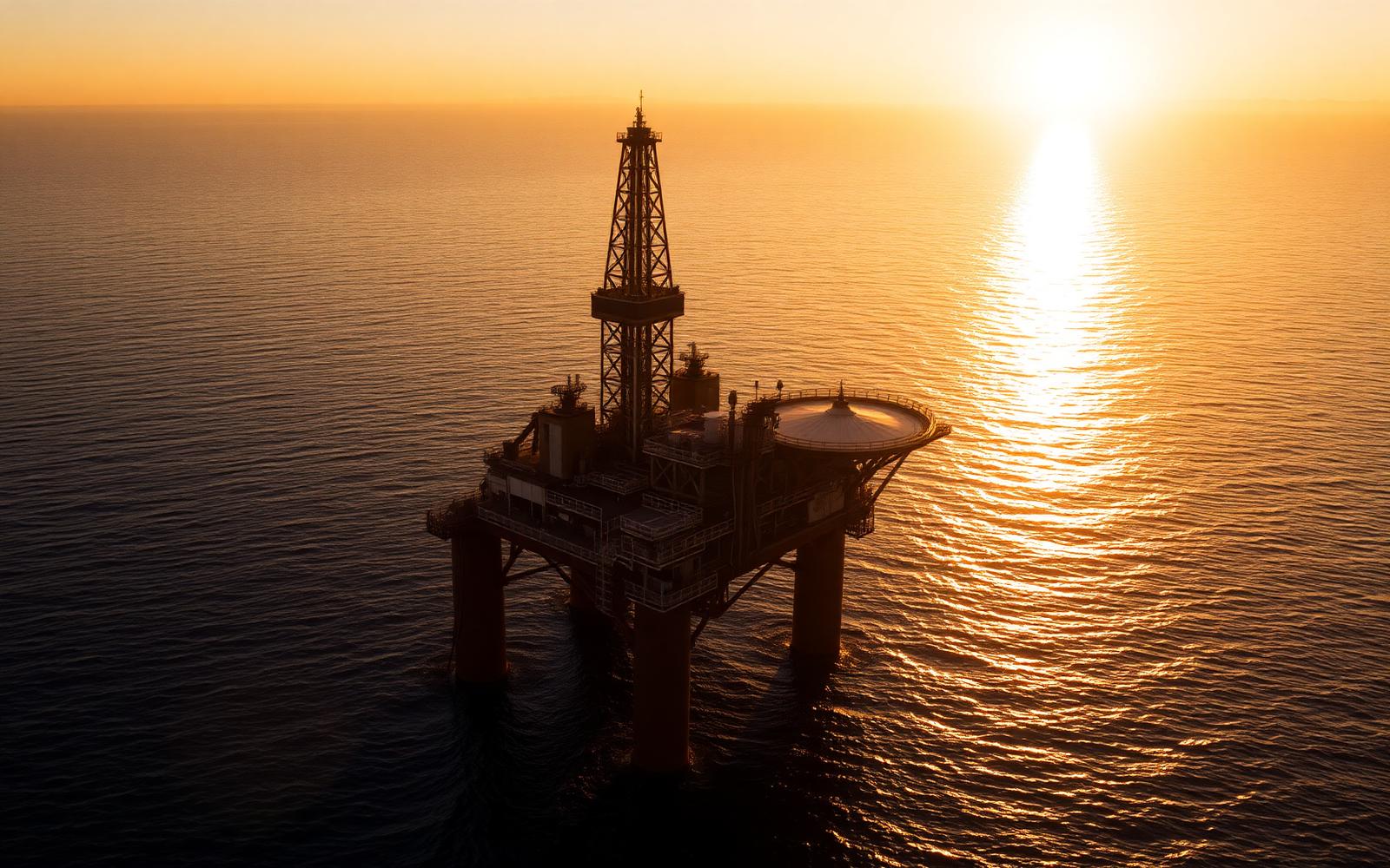 Offshore boorplatform op zee, een van de sectoren waarin wij werken